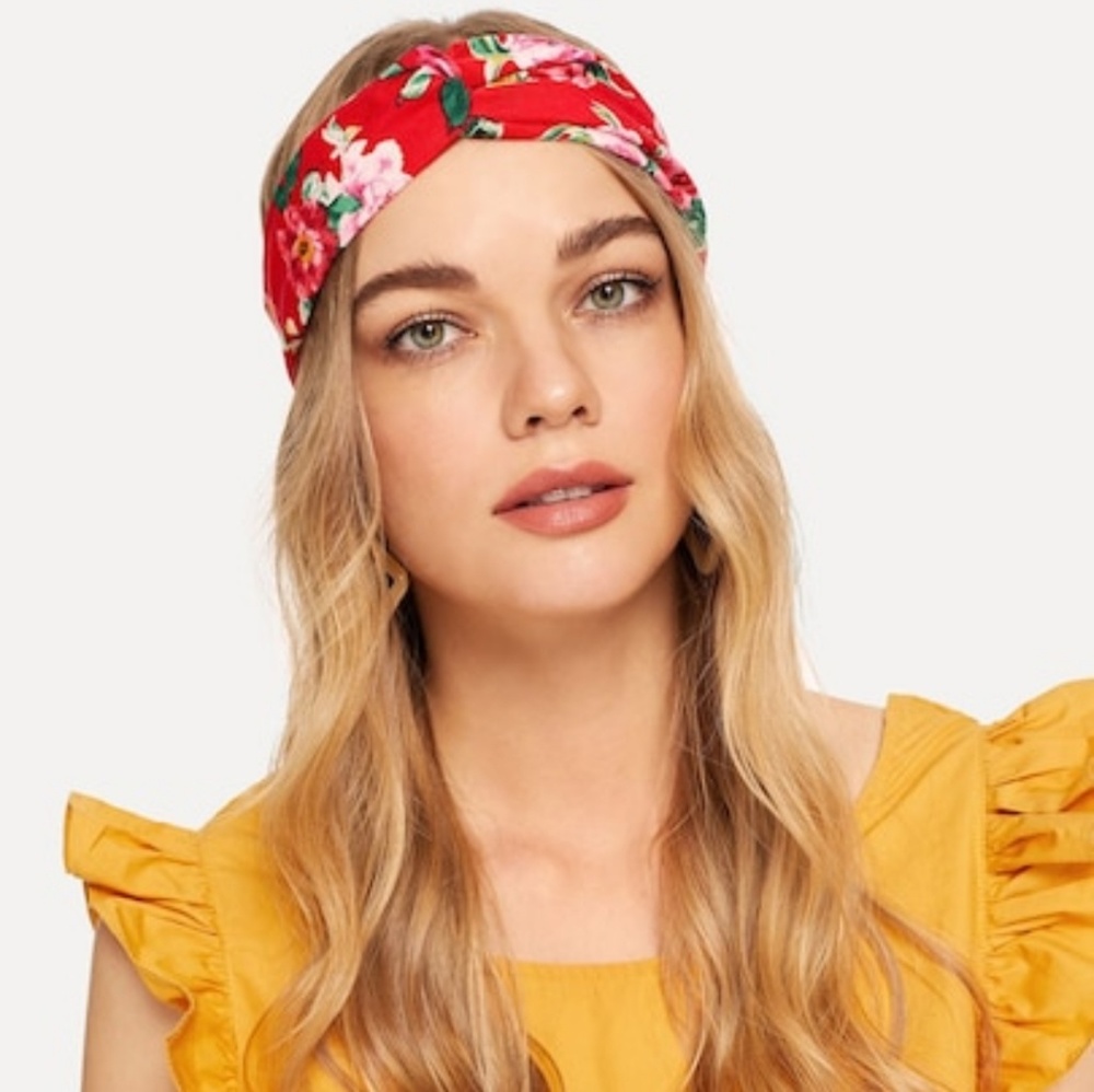 ❣❣❣Flower print twist headband.